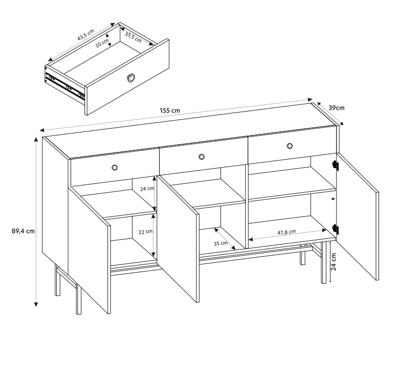 Komoda 3D3S Spello