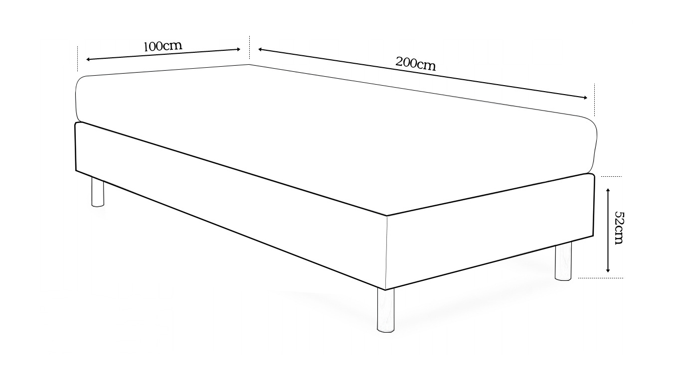 LUXOR z materacem 100x200