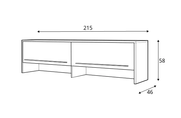 Concept Pro skap over seng grå CP-09