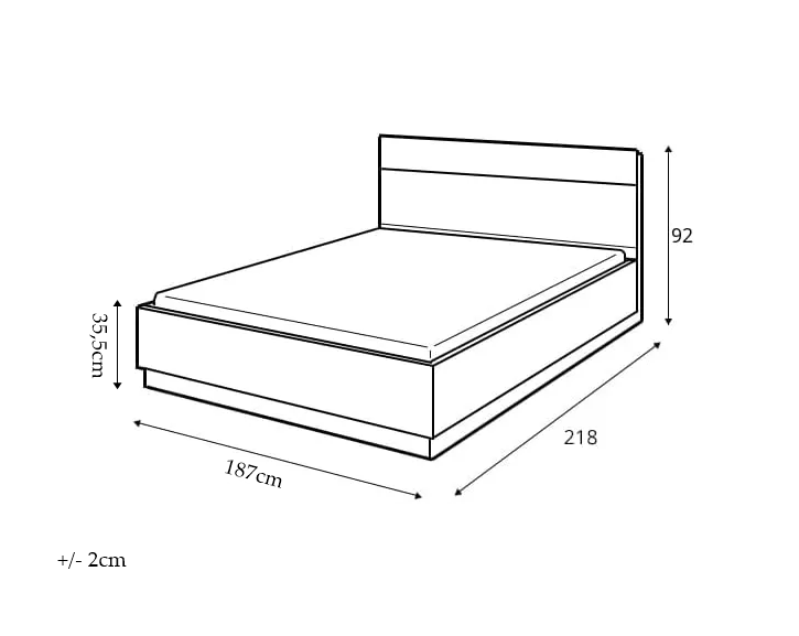 łóżko 180 DT-02