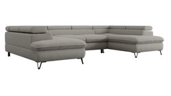 Stor hjørnesovesofa grå PESCO